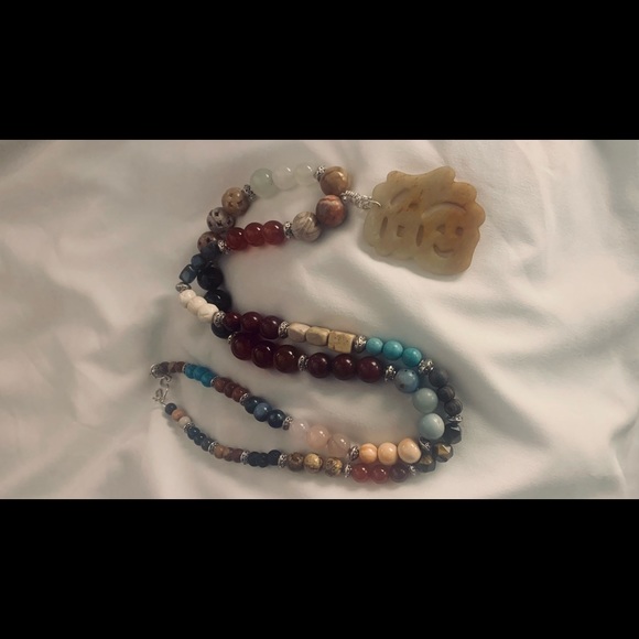 108 Bead MALA Prayer Necklace Gemstone Handmade - Picture 8 of 16